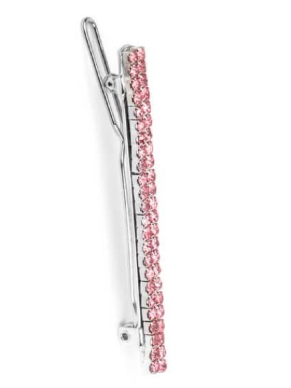 Set of 2 Pink crystal Barrettes - Picture 4 of 5